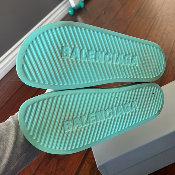 Balenciaga slides mint/black size 44 - Picture 6 of 7
